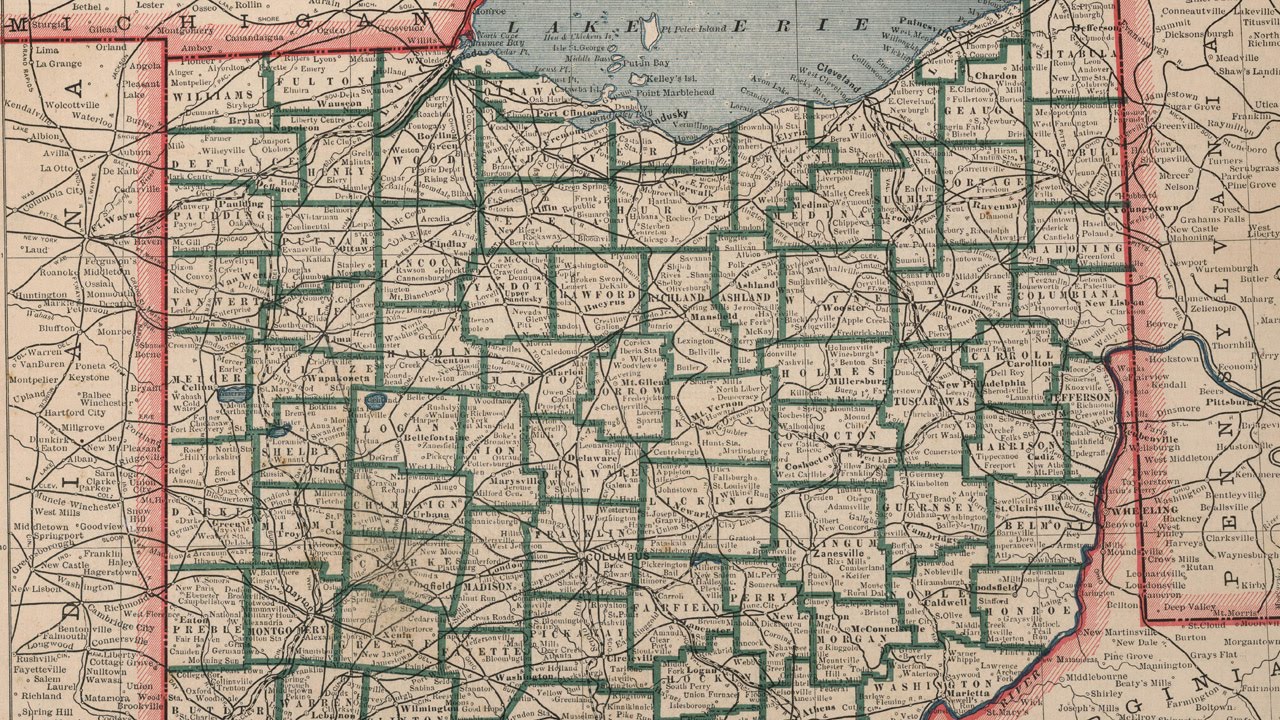 Ohio County Map (1883)