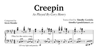 Cory Henry plays Stevie Wonder (Creepin) | Piano Transcription