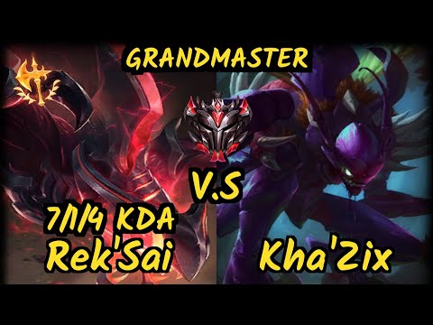 OPT Meteos (REK'SAI) vs KHA'ZIX - 7/1/4 KDA JUNGLE GAMEPLAY - NA Ranked GRANDMASTER v9.6