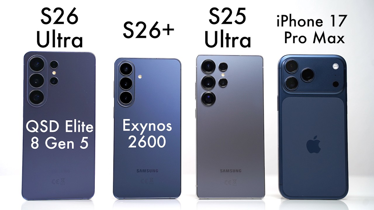 Samsung Galaxy S26 Ultra vs S26+ vs S25 Ultra vs iPhone 17 Pro Max - Benchmark | SwagTab