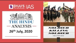 The Hindu Analysis for 26th July 2020 (Current Aff