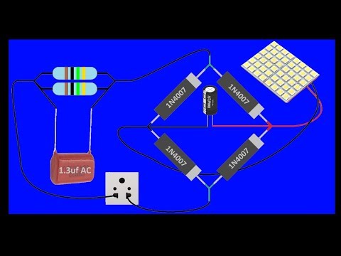 transformerless power supply (Capacitive Power supply)(high current) Video