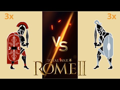 Can 3 Silver Shield Swordsmen beat 3 Praetorian Guards in Total War Rome 2?