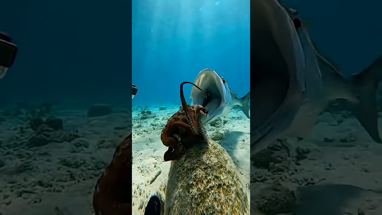 Tarpon Snatches a Tiny Octopus on Camera 😳🐟🐙