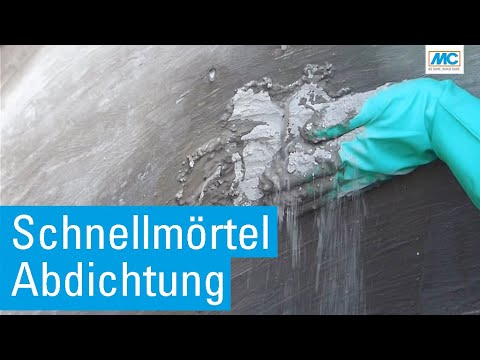 Vorabdichtung mit Schnellmörtel - flächig abdichten mit ombran IW