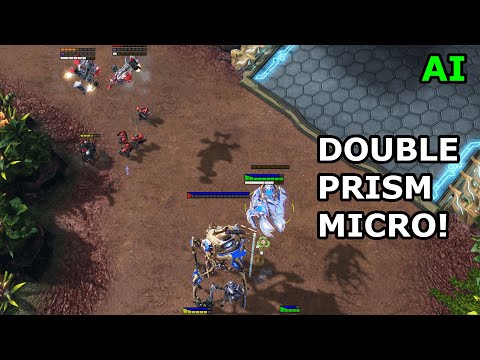 AI DOUBLE PRISM MICRO! - Sharkbot vs WickedBot - STARCRAFT 2 AI