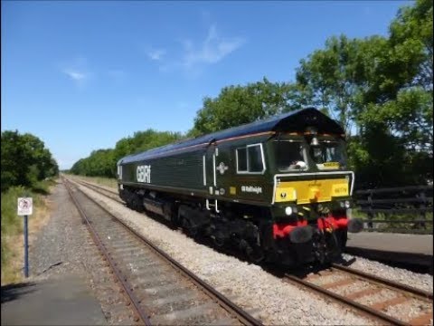 Class 66 No 66 779 Evening Star at Newton Aycliffe after leaving N.R.M. Shildon 2/7/18