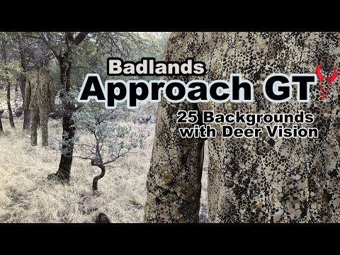 Badlands Approach GT in Deer and Human Vision on 25 Different Hunting Backgrounds