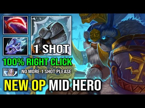 NEW OP MID HERO 100% Physical Right Click 1 Shot Moon Shard Tusk Crazy Walrus PUNCH! Dota 2
