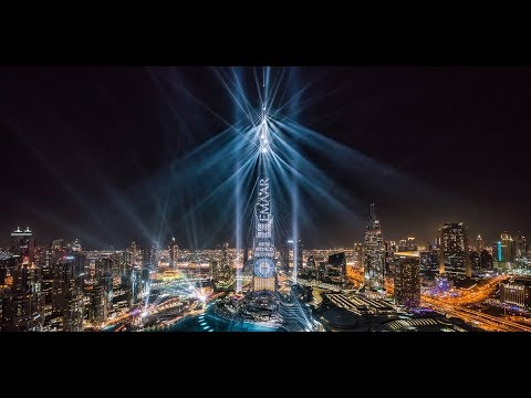 Burj Khalifa Dubai Light Up 2018 - Multimedia show by AO Creative - Short version