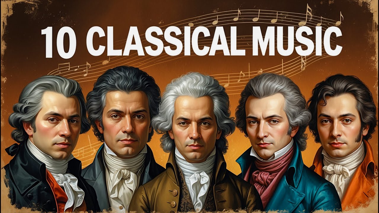 Top 10 best classical music in the world: Mozart, Beethoven, Chopin, Bach, Vivaldi, Paganini...