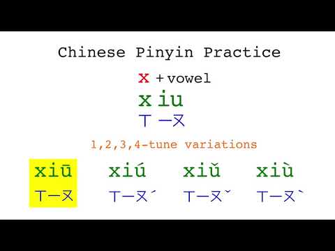 Chinese Pinyin Practice - xiu
