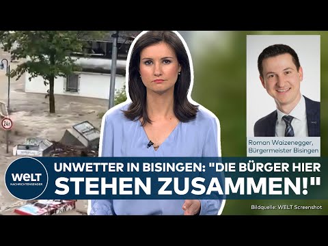 UNWETTER IN DEUTSCHLAND: "Schäden enorm!" Starkregen im Baden-Württembergischen Bisingen!
