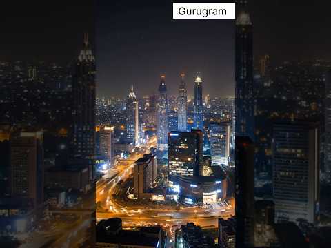 India’s Future City 🌌 Gurugram Night Lights in 4K | DLF Building | Cyber Hub MG Road