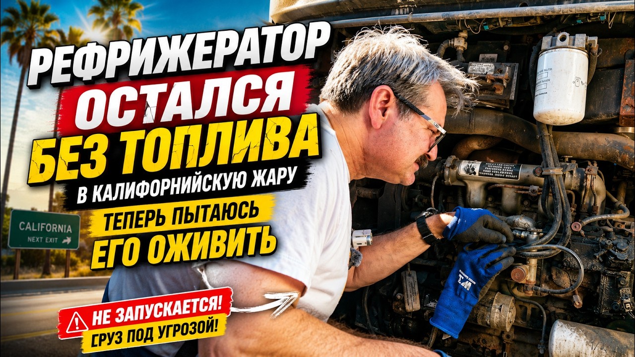 Рефрижератор остался без топлива в калифорнийскую жару. Теперь пытаюсь его ?