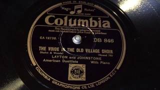 Layton & Johnston - The Voice In The Old Village Choir - 78 rpm - Columbia DB846