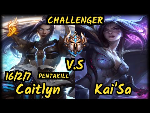 FLY Wildturtle (CAITLYN) vs KAI'SA - PENTAKILL 16/2/7 KDA BOTTOM ADC CHALLENGER GAMEPLAY - NA