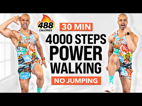 30 Minute Power Walk | 4000 Steps | Fast Walking Exercise for Weight Loss | Walk at Home Lose Weight