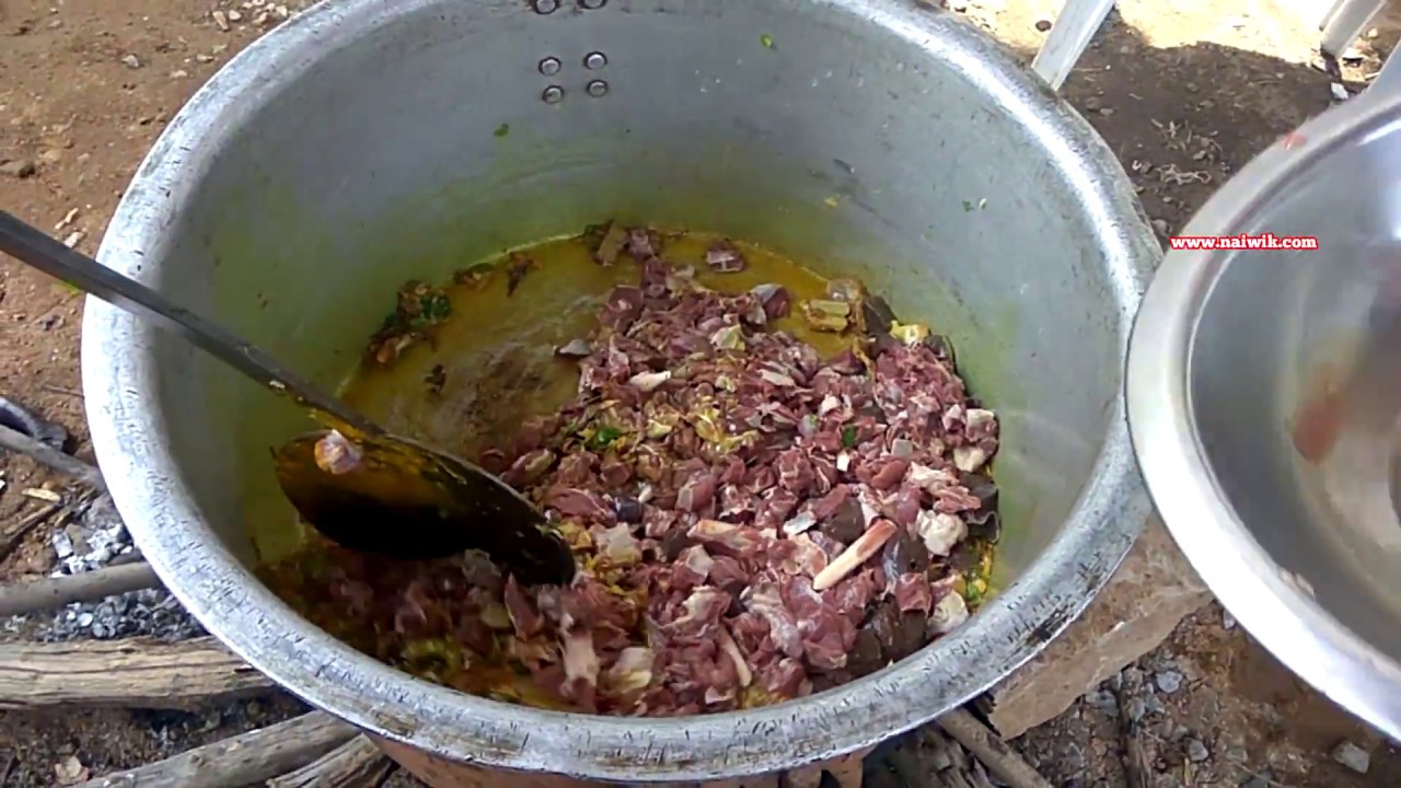 Mutton Curry Telangana Style in my Village | Telangana Mutton Curry