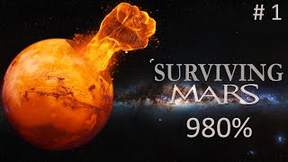 Стрим - 980% сложности Surviving Mars Below and Beyond #1