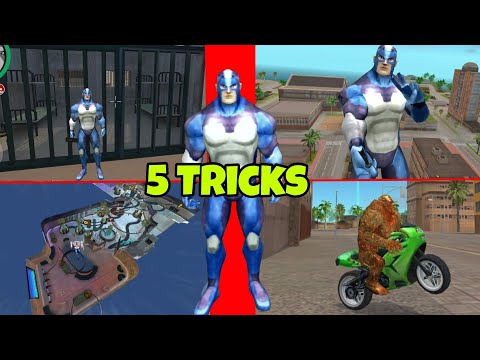 Mind Blowing Secrets : Top 5 Unbelievable Trick Rope Hero Vice Town | Black Spider 2.0