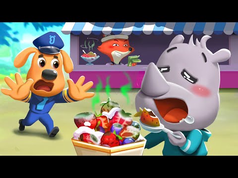 Don't Eat Dirty Food | Good Habits | Police Cartoon | Sheriff Labrador | Kids Cartoon | BabyBus
