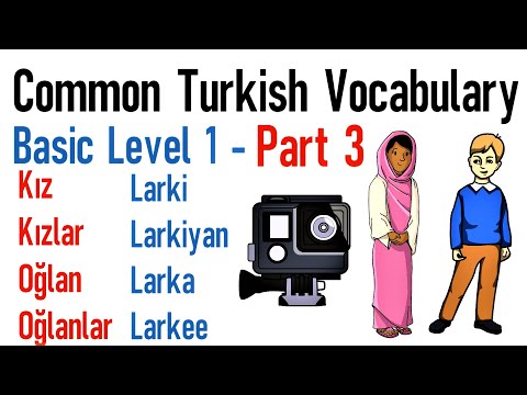 Common Turkish Vocabulary - Level 1 (Part 3) - Urdu Hindi
