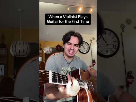 When a VIOLINIST plays GUITAR for the FIRST TIME 🤪🤪