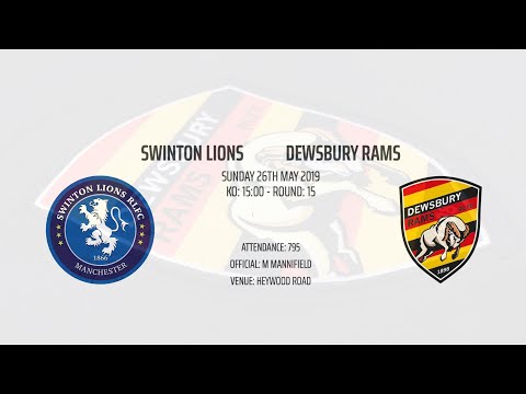 Highlights Swinton Lions vs Dewsbury Rams 26 May 2019 Championship Round 15