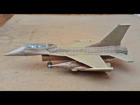 How to make Cardboard Plane F-16 || Simple Easy Project F16