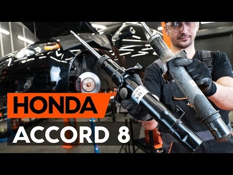 How to change a front shock strut on HONDA ACCORD 8 (CU2) [TUTORIAL AUTODOC]