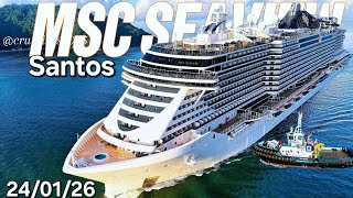 MSC SEAVIEW cruzeiro 24/01/26 navio Santos Buzios  Angra @cruzeiros2025  maior #drone #google