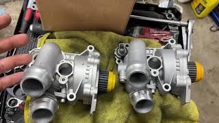 2.0t water pump upgrade Aluminum waterpump replace compare repair parts aftermarket a4 a5 q5 a6 Audi
