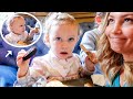 BABY REACTS TO EATING PUDDING First Time