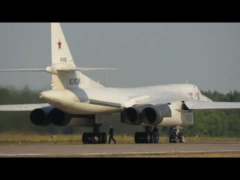 Tupolev Tu-160 "BlackJack" strategic bomber takeoff.