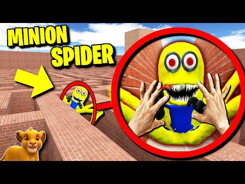 I Found MINION SPIDER In a MAZE!