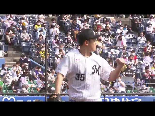 【6回表】マリーンズ・鈴木 プロ初勝利を大きく引き寄せる好投!! 2021/4/25 M-H