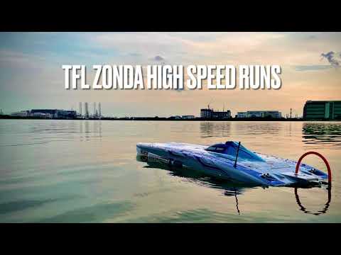 TFL Zonda 1133 RC Boat high speed runs