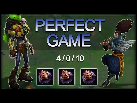 PERFECT GAME - How to Build a Lead and Carry  - Singed vs Yasuo - Triple Dark Seals
