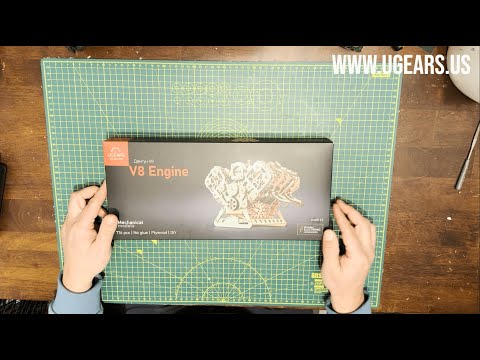 UGears V8 Engine Assembly Video by Ukidz LLC | UGears US