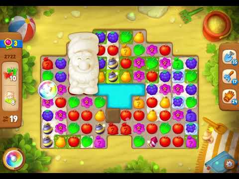 GardenScapes Level 2722 no boosters (28 moves)