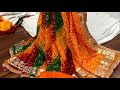 Bandhani Multicolor Sarees With Gota Patti Work Traditional Bandhej Saree Collection 2020