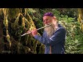 Dean Evenson Plays Peaceful Flute Music in Forest