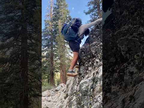 Pacific Crest Trail Rivers! If he falls he’s gone 🤯