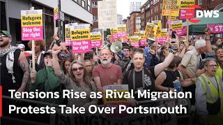 WATCH NOW: Anti-Migration Protesters and Counter-Protesters Face Off in Portsmouth | AC15