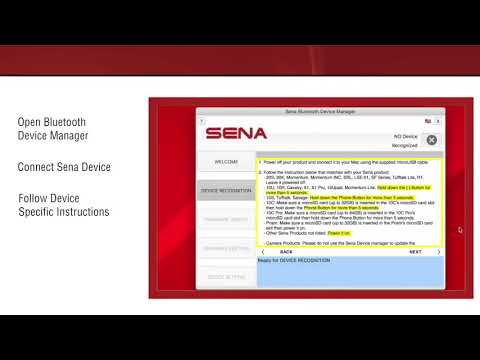 Sena Bluetooth Device Manager   How To