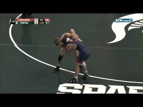 Illinois Fighting Illini at Michigan State Spartans Wrestling: 133 Pounds - Richards vs. Yenter
