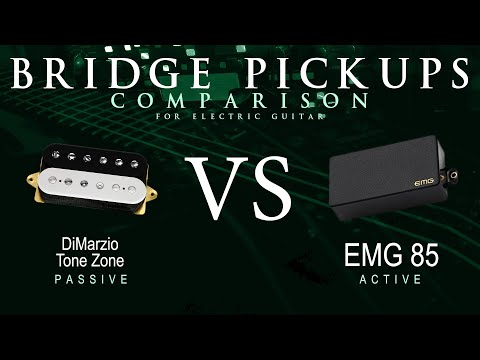 DiMarzio TONE ZONE vs EMG 85 - Bridge Pickup Guitar Tone Comparison Demo