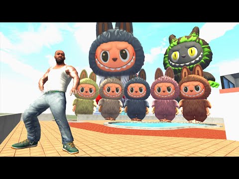 Franklin Play Hide & Seek with Labubu Doll in Indian Bike Driving 3D