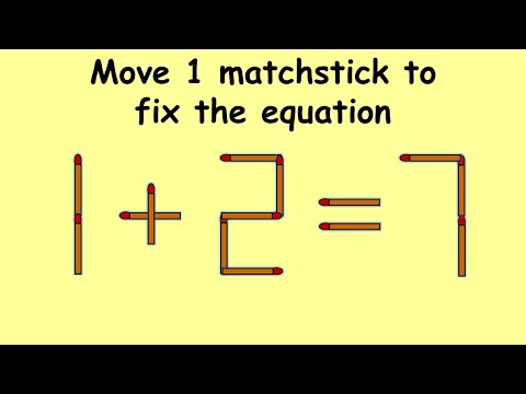 1+2=7 can you make this possible? | Match stick puzzle #158 | Puzzles with Answer